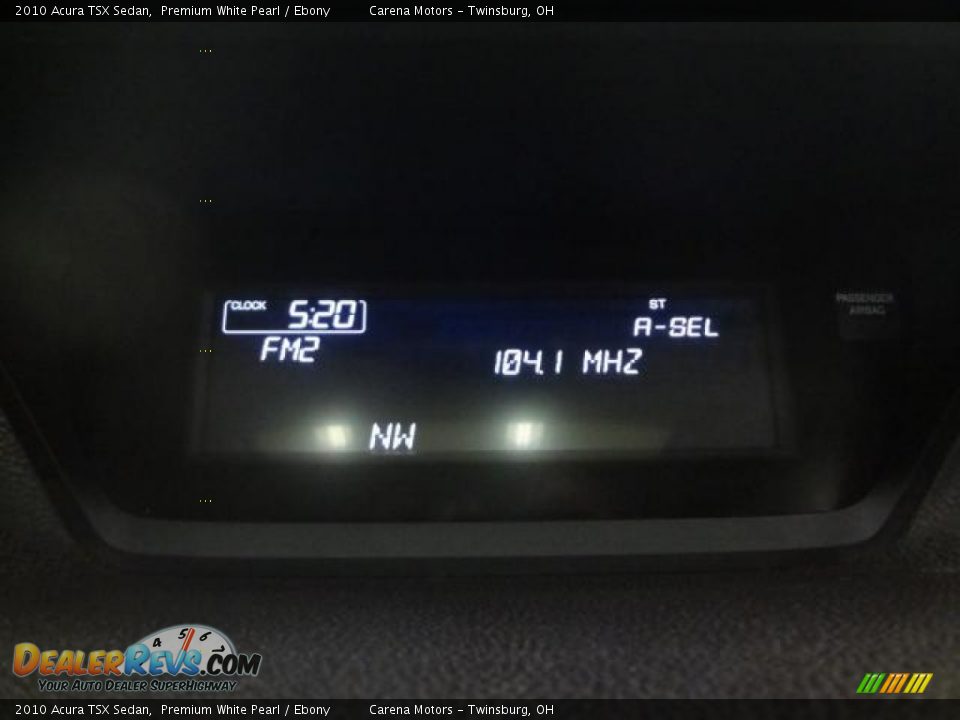 2010 Acura TSX Sedan Premium White Pearl / Ebony Photo #16