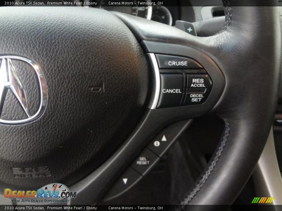 2010 Acura TSX Sedan Premium White Pearl / Ebony Photo #23