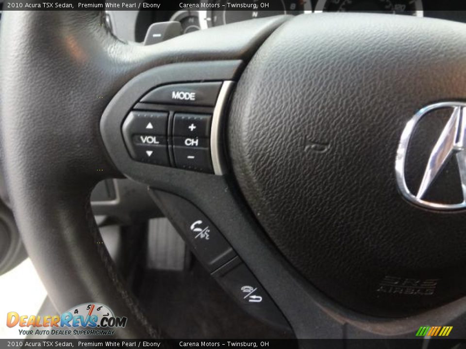 2010 Acura TSX Sedan Premium White Pearl / Ebony Photo #24