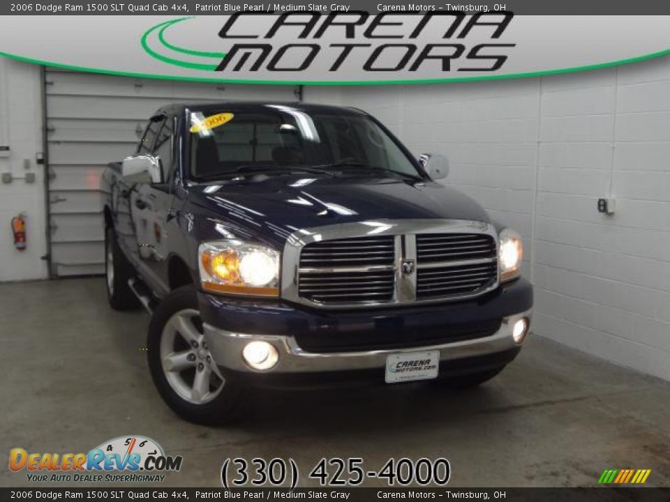 2006 Dodge Ram 1500 SLT Quad Cab 4x4 Patriot Blue Pearl / Medium Slate Gray Photo #1