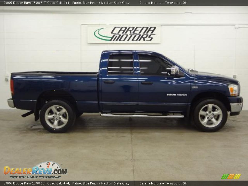 2006 Dodge Ram 1500 SLT Quad Cab 4x4 Patriot Blue Pearl / Medium Slate Gray Photo #4