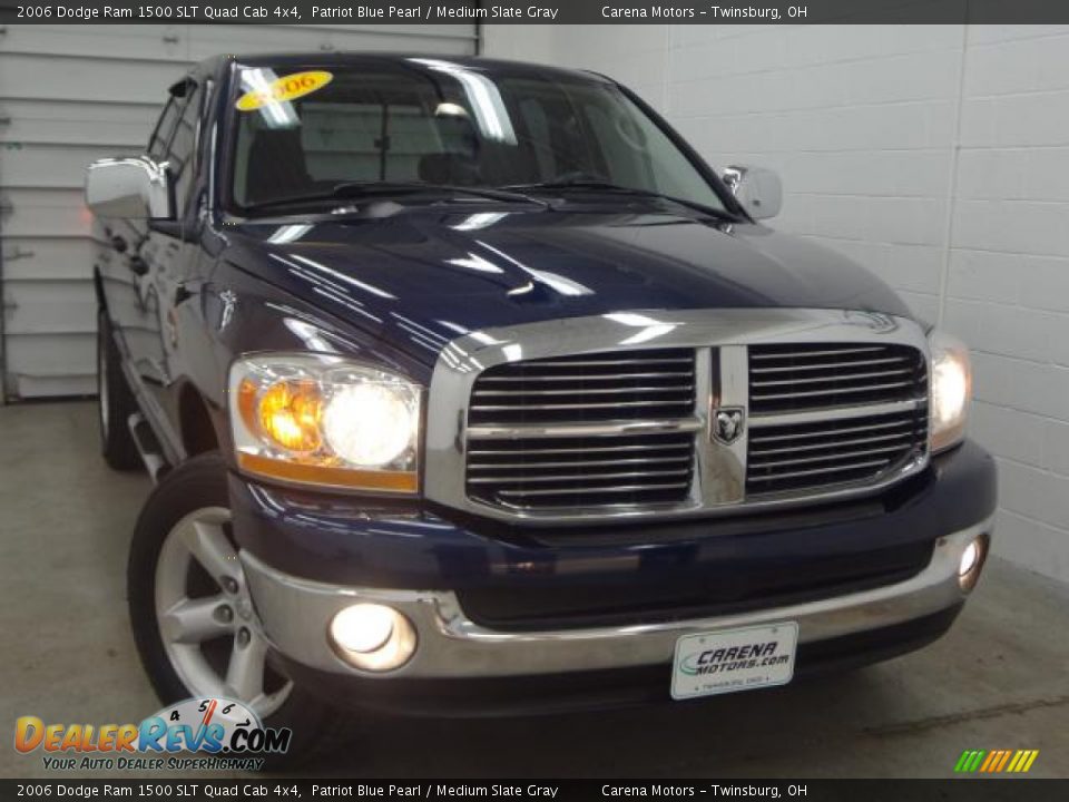 2006 Dodge Ram 1500 SLT Quad Cab 4x4 Patriot Blue Pearl / Medium Slate Gray Photo #5