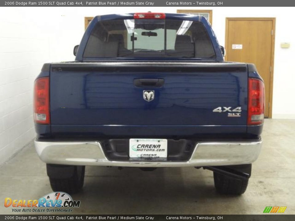 2006 Dodge Ram 1500 SLT Quad Cab 4x4 Patriot Blue Pearl / Medium Slate Gray Photo #7