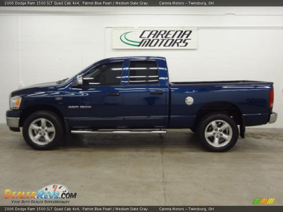 2006 Dodge Ram 1500 SLT Quad Cab 4x4 Patriot Blue Pearl / Medium Slate Gray Photo #12