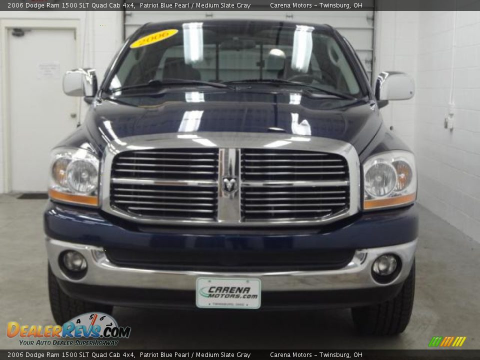 2006 Dodge Ram 1500 SLT Quad Cab 4x4 Patriot Blue Pearl / Medium Slate Gray Photo #14