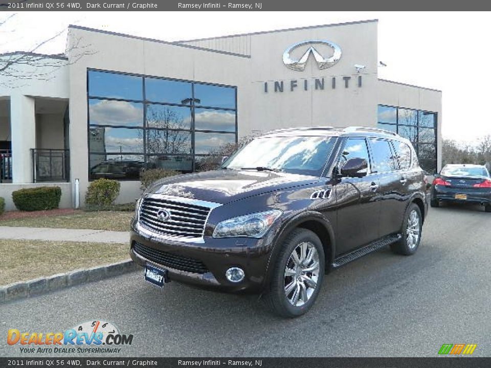 2011 Infiniti QX 56 4WD Dark Currant / Graphite Photo #2