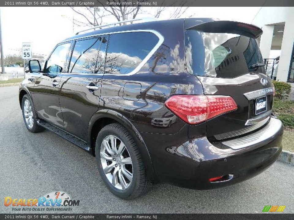 2011 Infiniti QX 56 4WD Dark Currant / Graphite Photo #5
