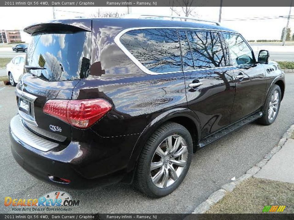 2011 Infiniti QX 56 4WD Dark Currant / Graphite Photo #7