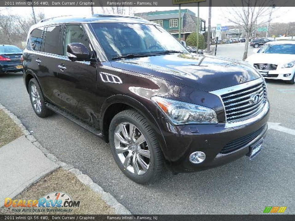 2011 Infiniti QX 56 4WD Dark Currant / Graphite Photo #8