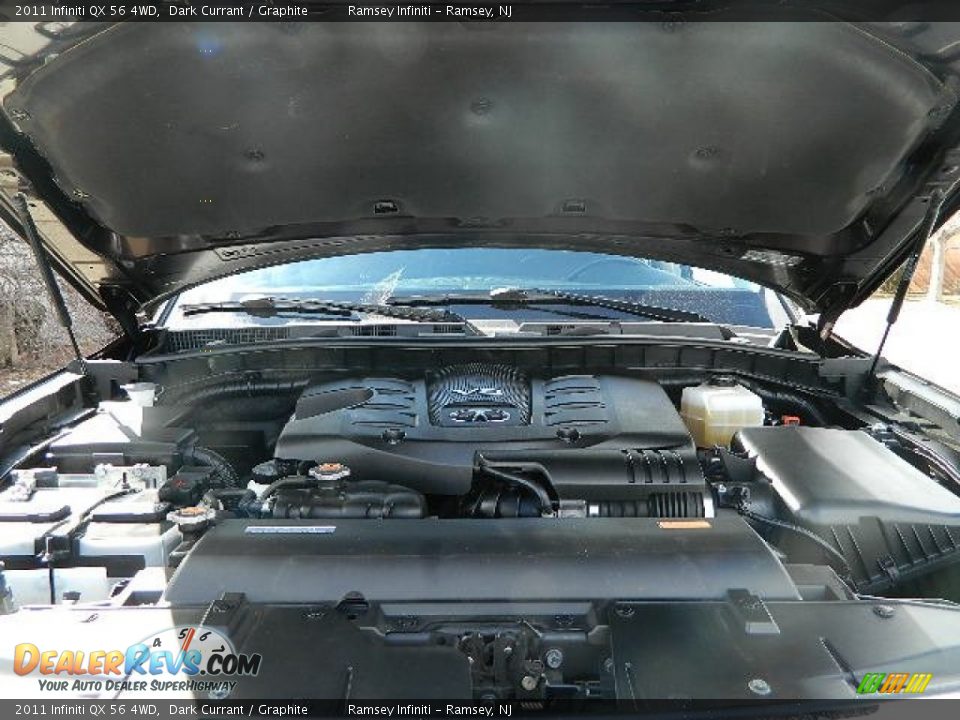 2011 Infiniti QX 56 4WD Dark Currant / Graphite Photo #9