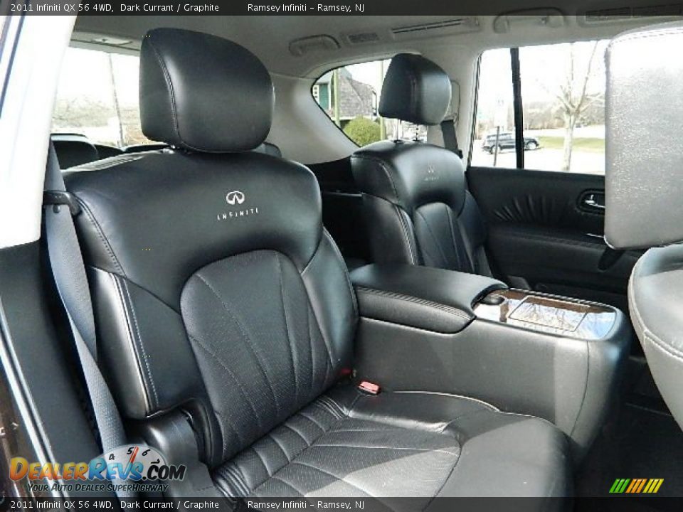 2011 Infiniti QX 56 4WD Dark Currant / Graphite Photo #15