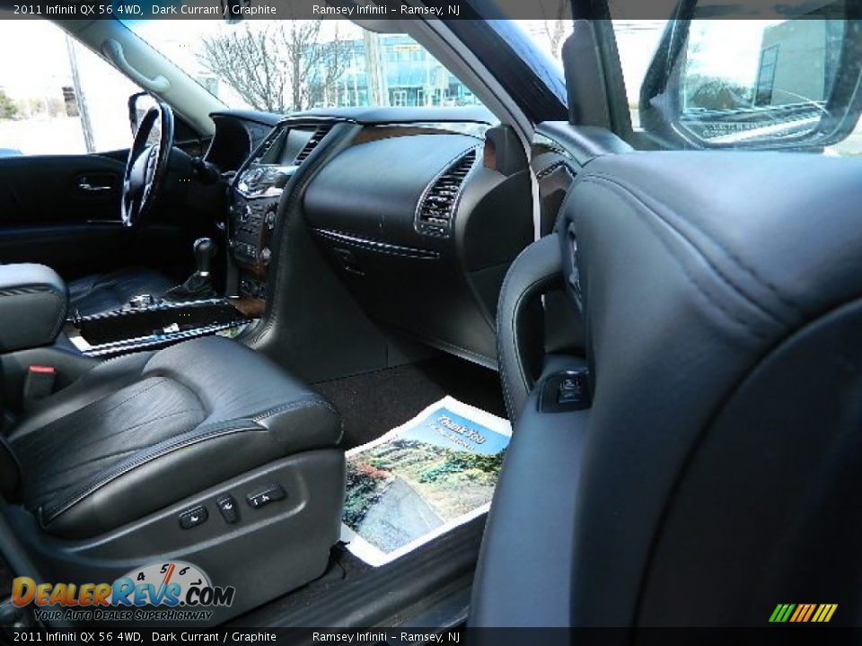 2011 Infiniti QX 56 4WD Dark Currant / Graphite Photo #16