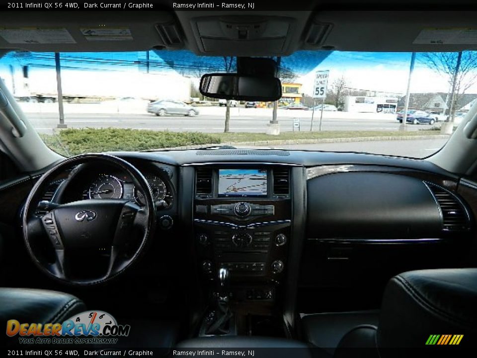 2011 Infiniti QX 56 4WD Dark Currant / Graphite Photo #21