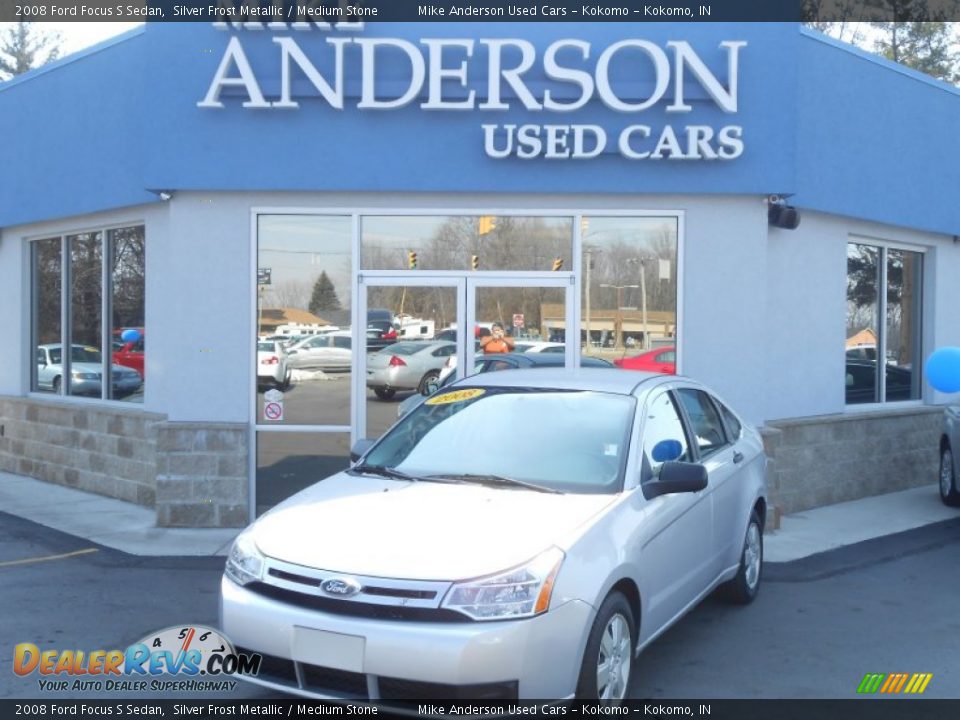 2008 Ford Focus S Sedan Silver Frost Metallic / Medium Stone Photo #3