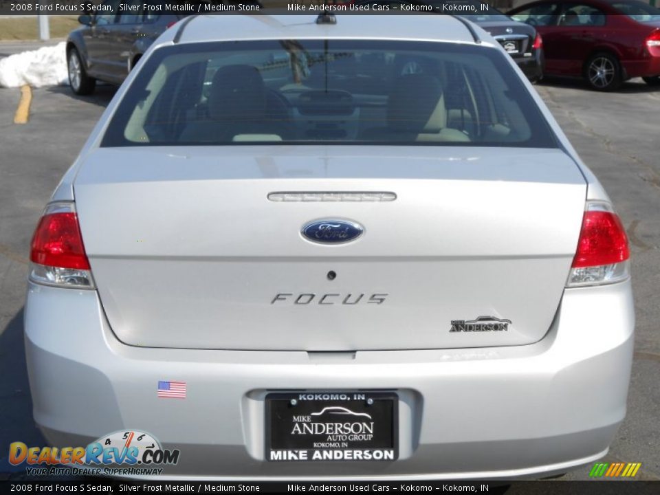 2008 Ford Focus S Sedan Silver Frost Metallic / Medium Stone Photo #19
