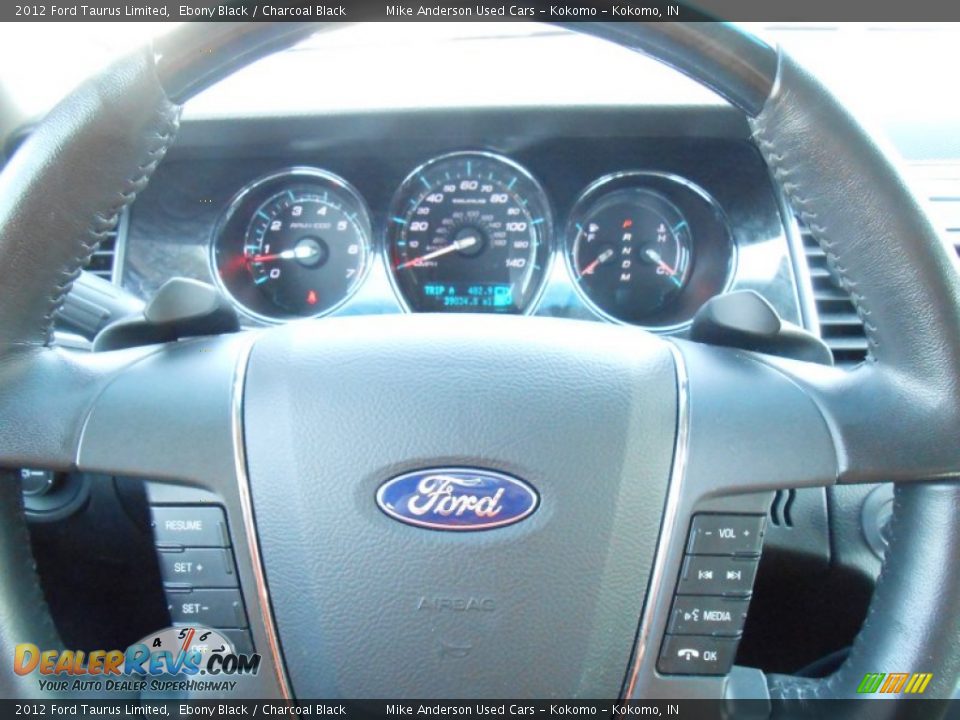 2012 Ford Taurus Limited Ebony Black / Charcoal Black Photo #11