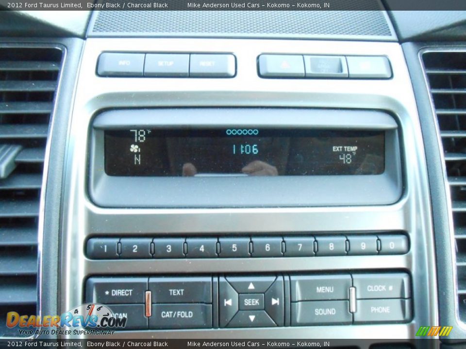 2012 Ford Taurus Limited Ebony Black / Charcoal Black Photo #13