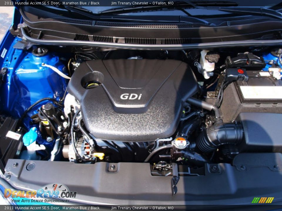 2013 Hyundai Accent SE 5 Door Marathon Blue / Black Photo #7
