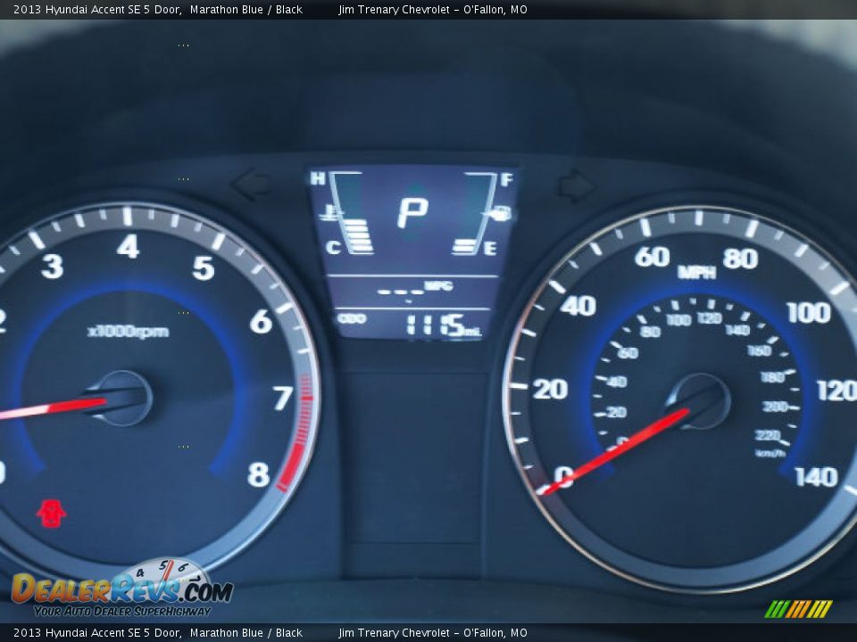 2013 Hyundai Accent SE 5 Door Marathon Blue / Black Photo #14