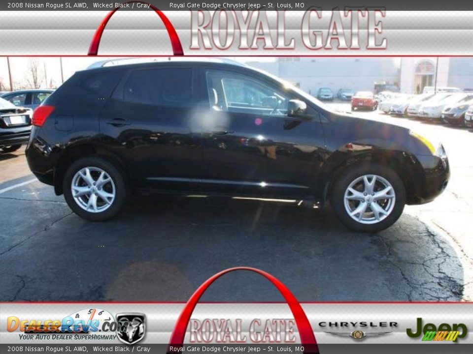 2008 Nissan Rogue SL AWD Wicked Black / Gray Photo #1