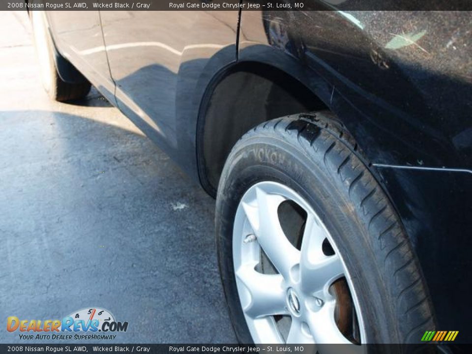 2008 Nissan Rogue SL AWD Wicked Black / Gray Photo #4