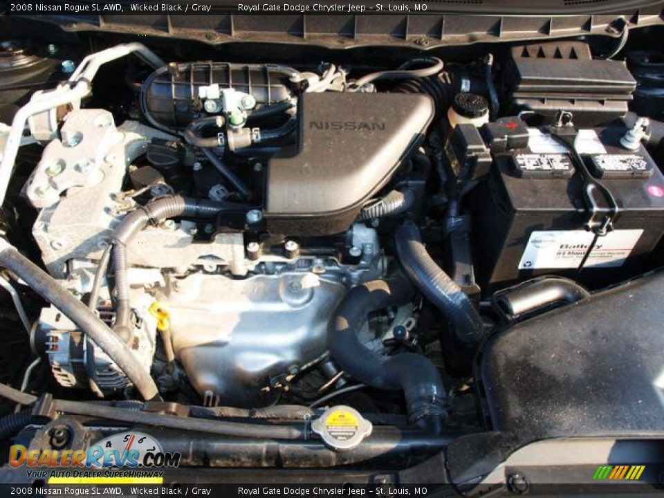 2008 Nissan Rogue SL AWD Wicked Black / Gray Photo #7