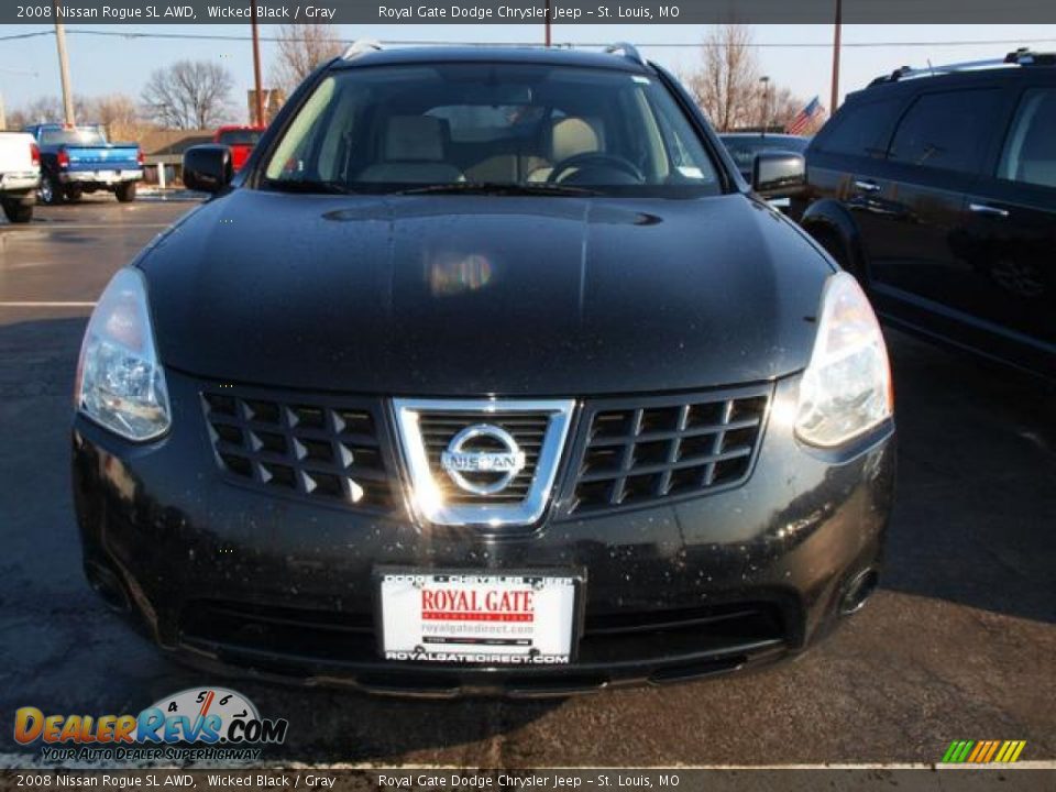 2008 Nissan Rogue SL AWD Wicked Black / Gray Photo #8