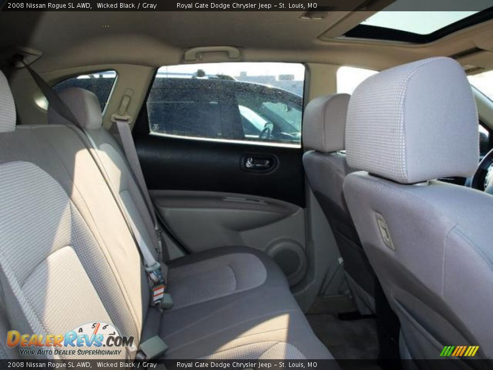 2008 Nissan Rogue SL AWD Wicked Black / Gray Photo #9