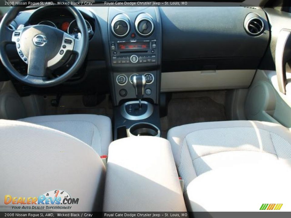 2008 Nissan Rogue SL AWD Wicked Black / Gray Photo #10