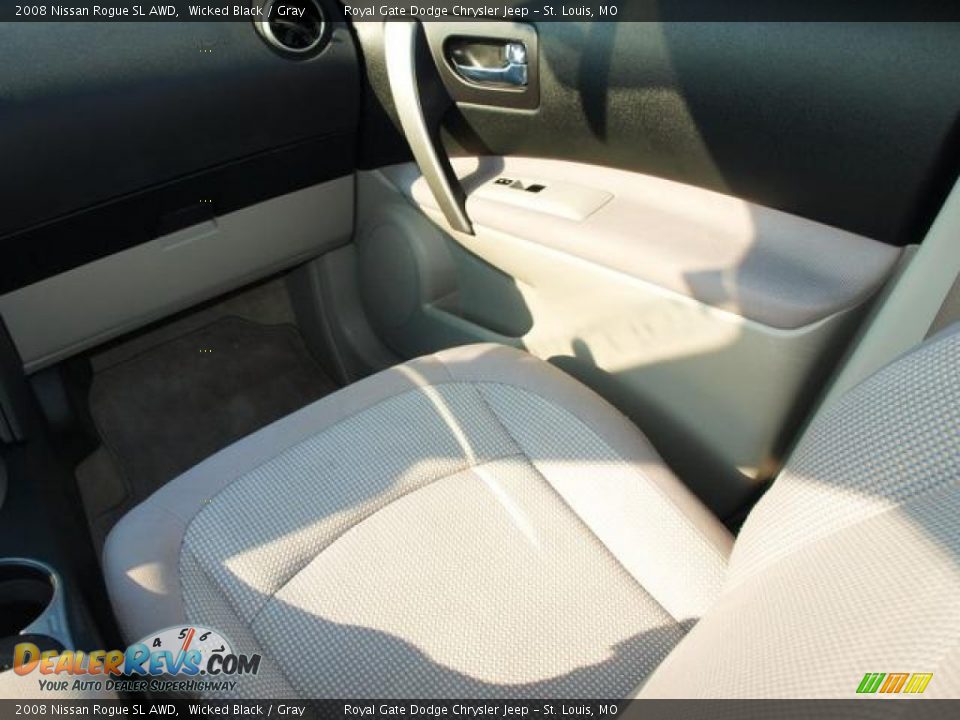 2008 Nissan Rogue SL AWD Wicked Black / Gray Photo #13