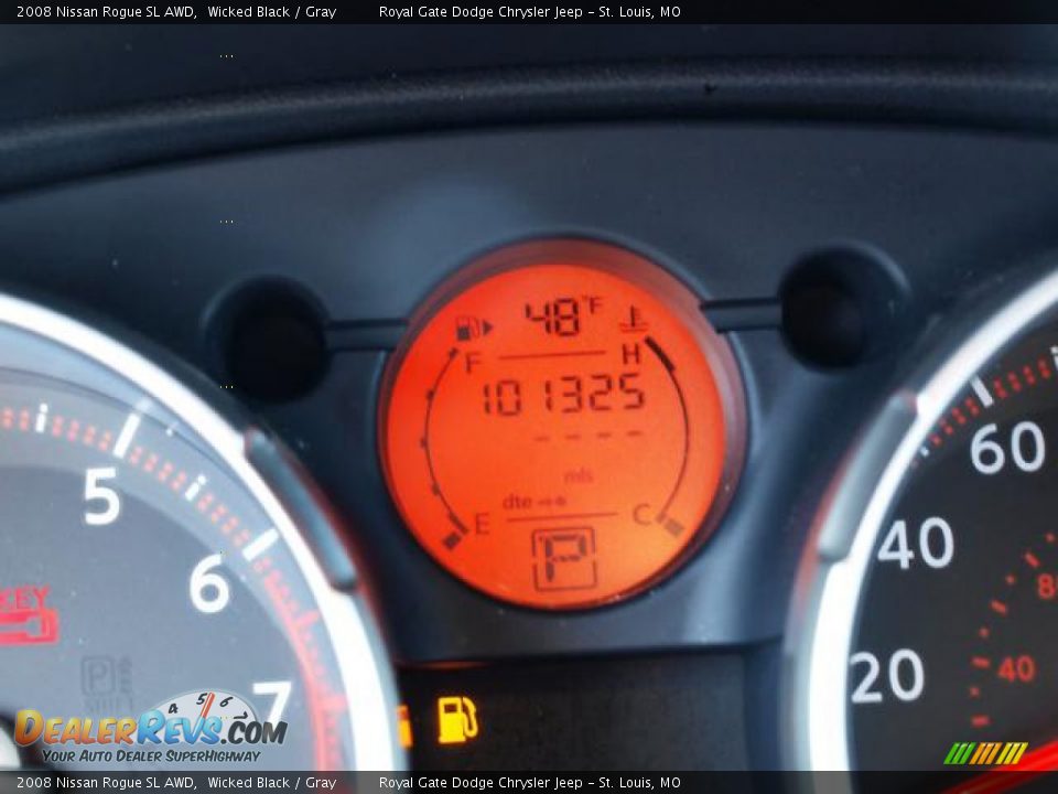 2008 Nissan Rogue SL AWD Wicked Black / Gray Photo #14