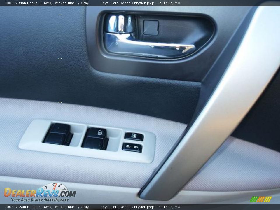 2008 Nissan Rogue SL AWD Wicked Black / Gray Photo #15