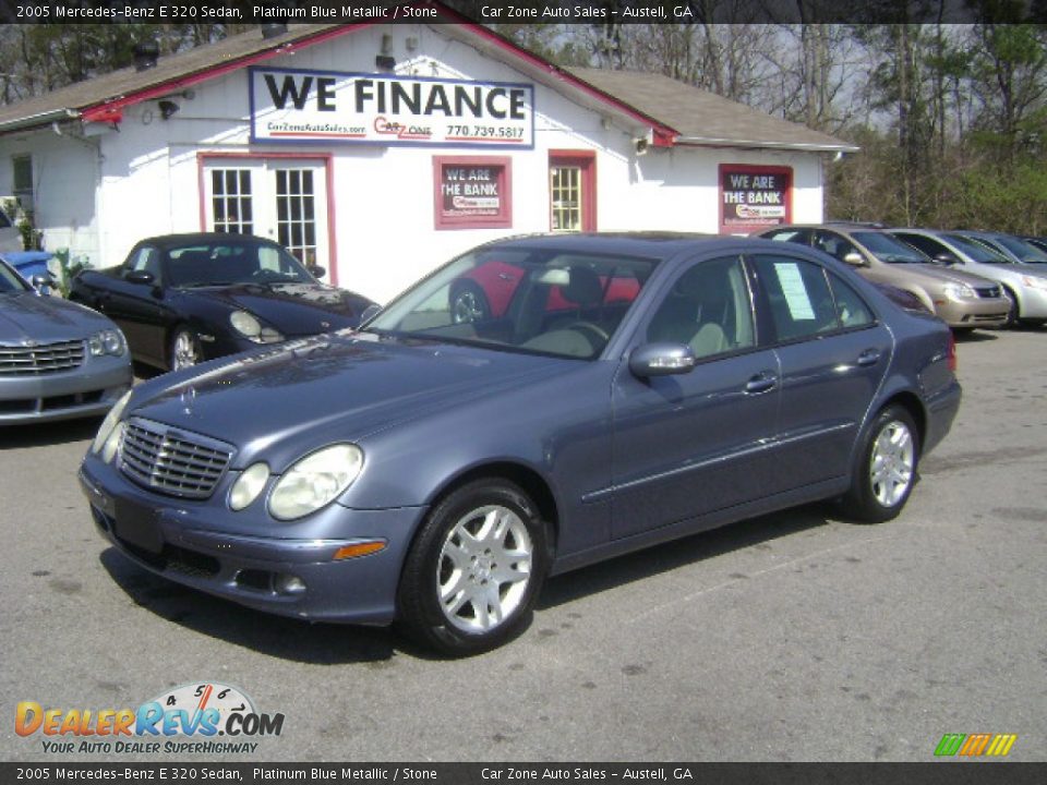2005 Mercedes-Benz E 320 Sedan Platinum Blue Metallic / Stone Photo #1