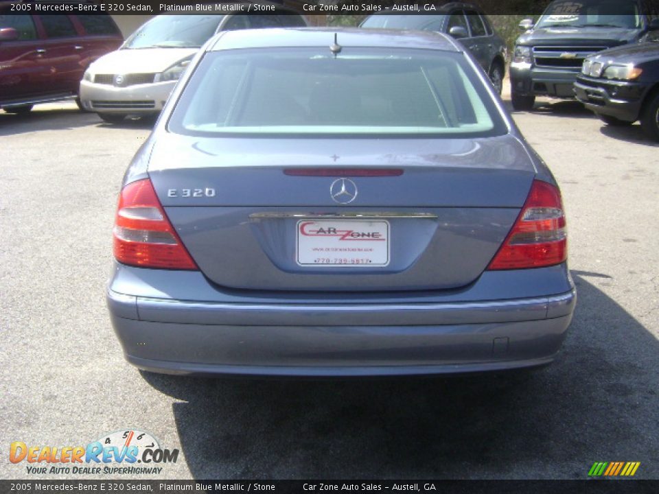 2005 Mercedes-Benz E 320 Sedan Platinum Blue Metallic / Stone Photo #6