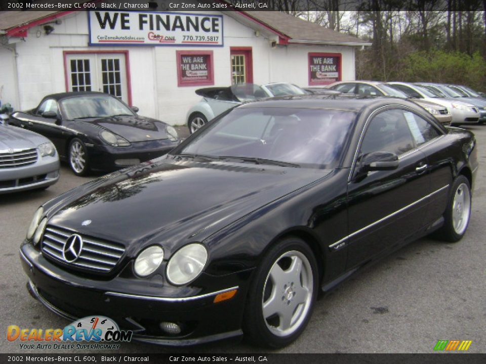 2002 Mercedes-Benz CL 600 Black / Charcoal Photo #1