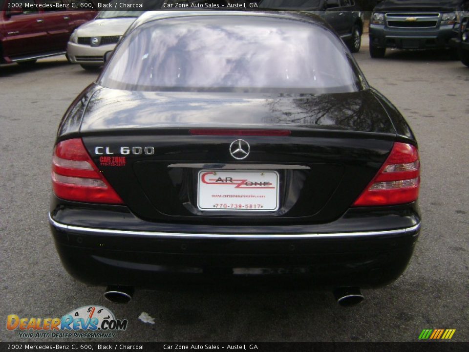 2002 Mercedes-Benz CL 600 Black / Charcoal Photo #6