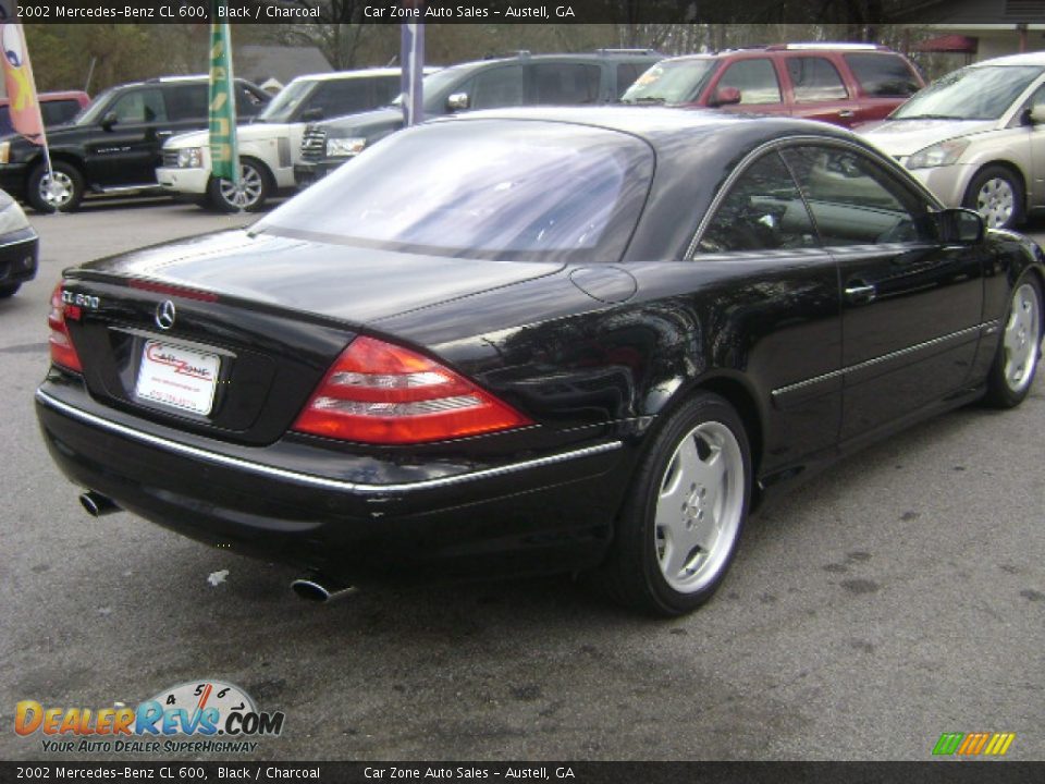 2002 Mercedes-Benz CL 600 Black / Charcoal Photo #7