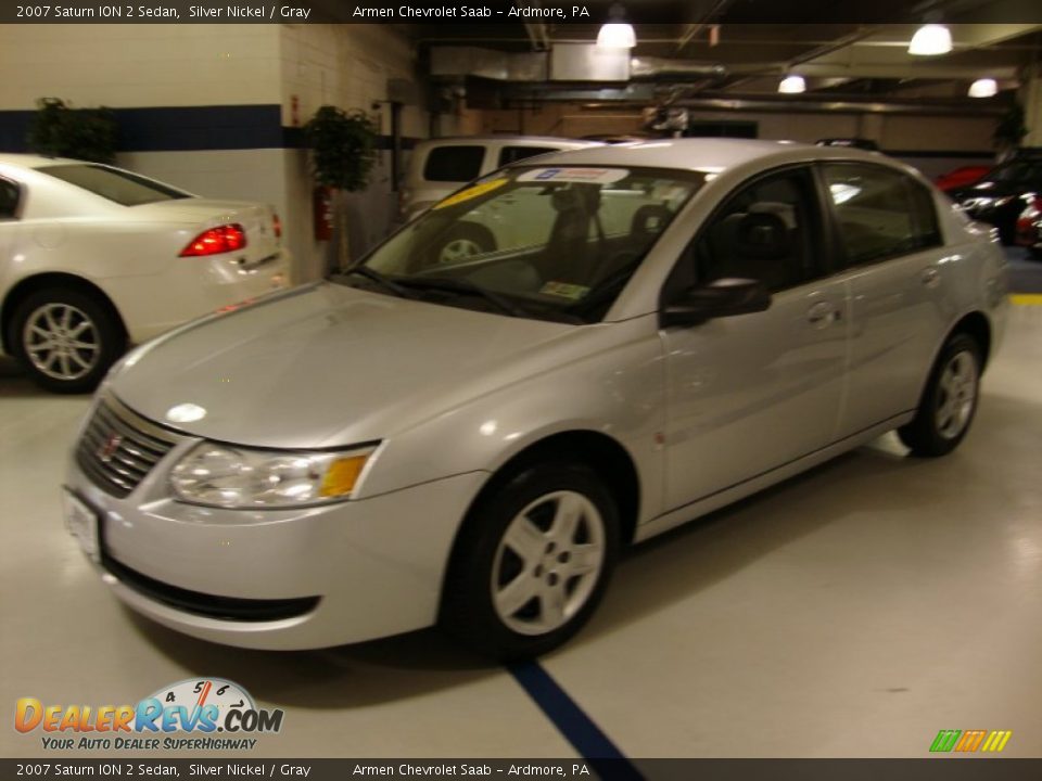 2007 Saturn ION 2 Sedan Silver Nickel / Gray Photo #2