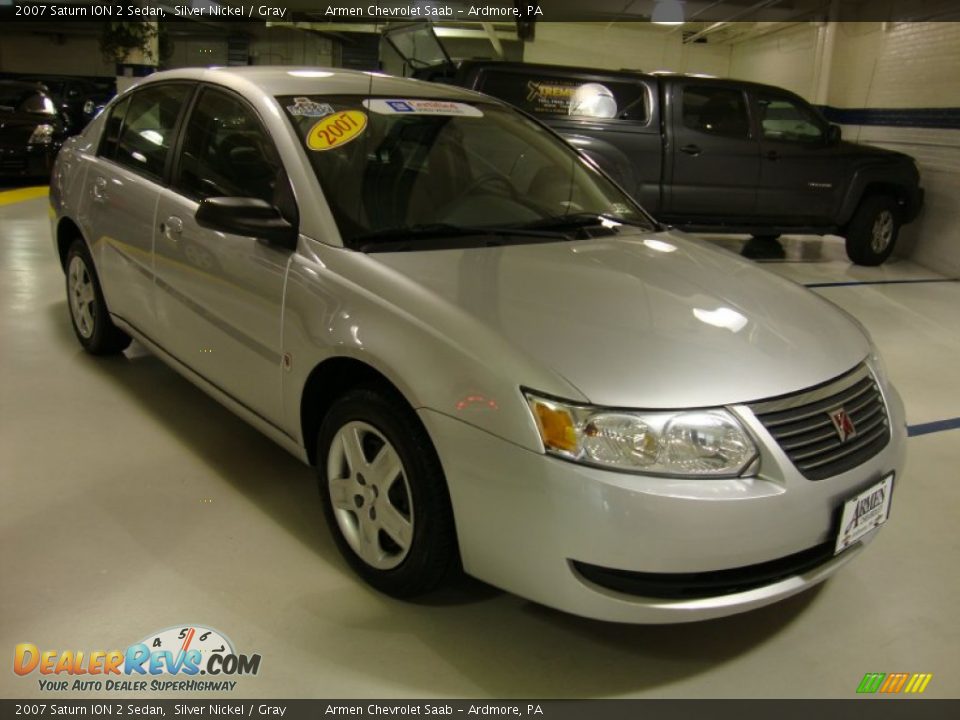 2007 Saturn ION 2 Sedan Silver Nickel / Gray Photo #4