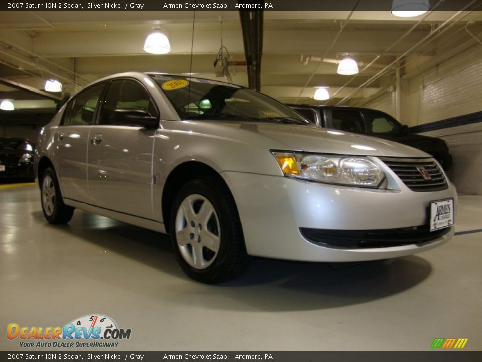 2007 Saturn ION 2 Sedan Silver Nickel / Gray Photo #5