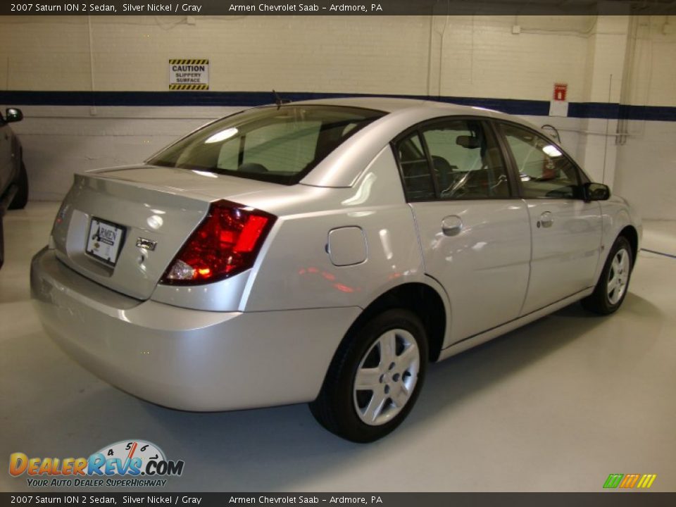 2007 Saturn ION 2 Sedan Silver Nickel / Gray Photo #7