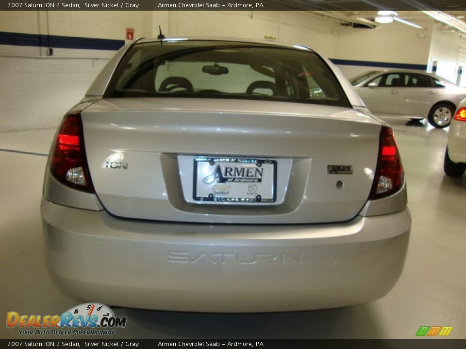 2007 Saturn ION 2 Sedan Silver Nickel / Gray Photo #8