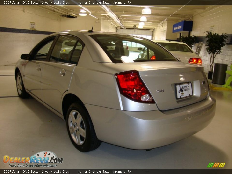 2007 Saturn ION 2 Sedan Silver Nickel / Gray Photo #9