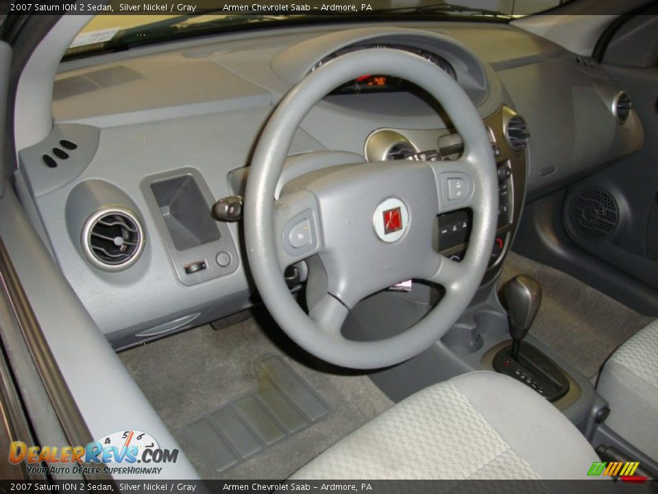 2007 Saturn ION 2 Sedan Silver Nickel / Gray Photo #11