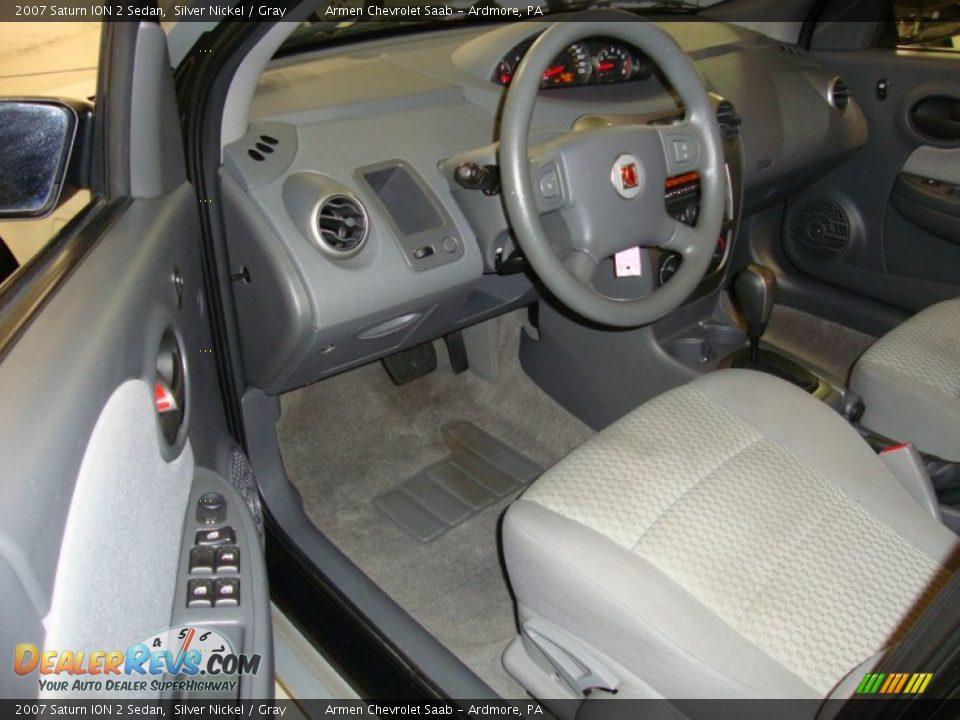 2007 Saturn ION 2 Sedan Silver Nickel / Gray Photo #12