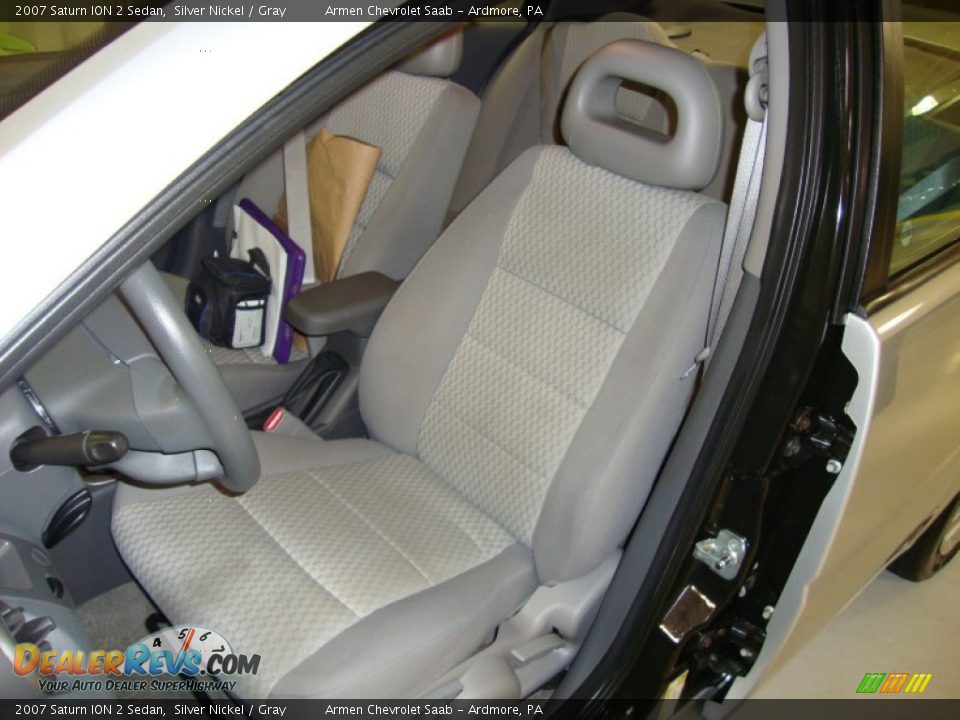 2007 Saturn ION 2 Sedan Silver Nickel / Gray Photo #15