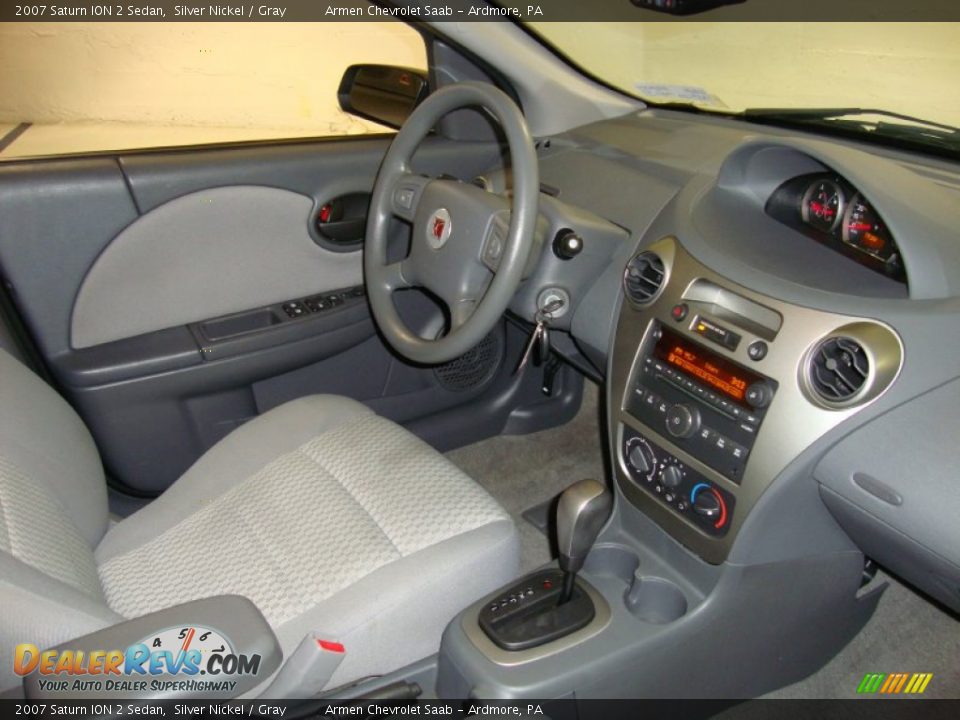 2007 Saturn ION 2 Sedan Silver Nickel / Gray Photo #17