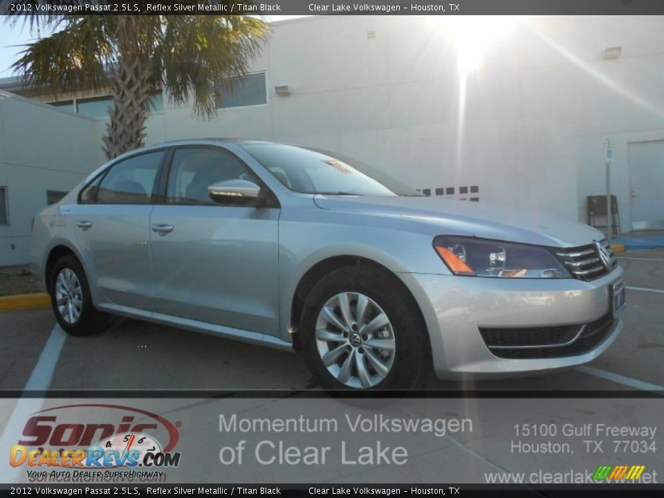 2012 Volkswagen Passat 2.5L S Reflex Silver Metallic / Titan Black Photo #1