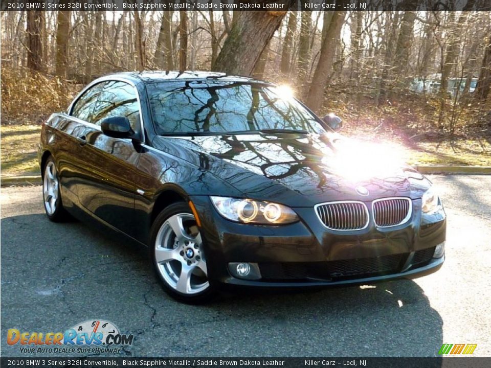2010 BMW 3 Series 328i Convertible Black Sapphire Metallic / Saddle Brown Dakota Leather Photo #1