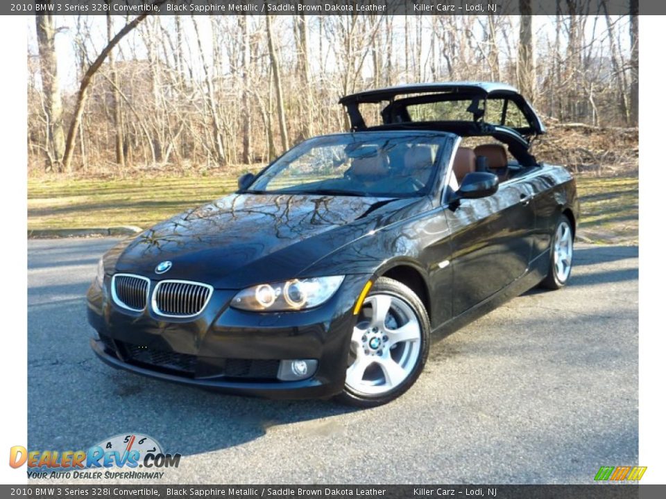 2010 BMW 3 Series 328i Convertible Black Sapphire Metallic / Saddle Brown Dakota Leather Photo #3